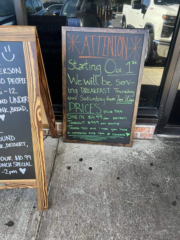 Coopers Restaurant and Lounge - Portsmouth, VA menu_pic
