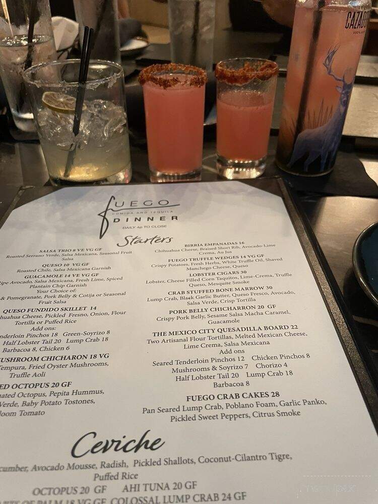 Fuego Comida & Tequila Bar - Bradenton, FL menu_pic