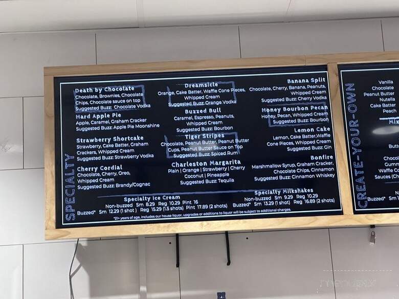Buzzed Bull Creamery - Charleston, SC menu_pic