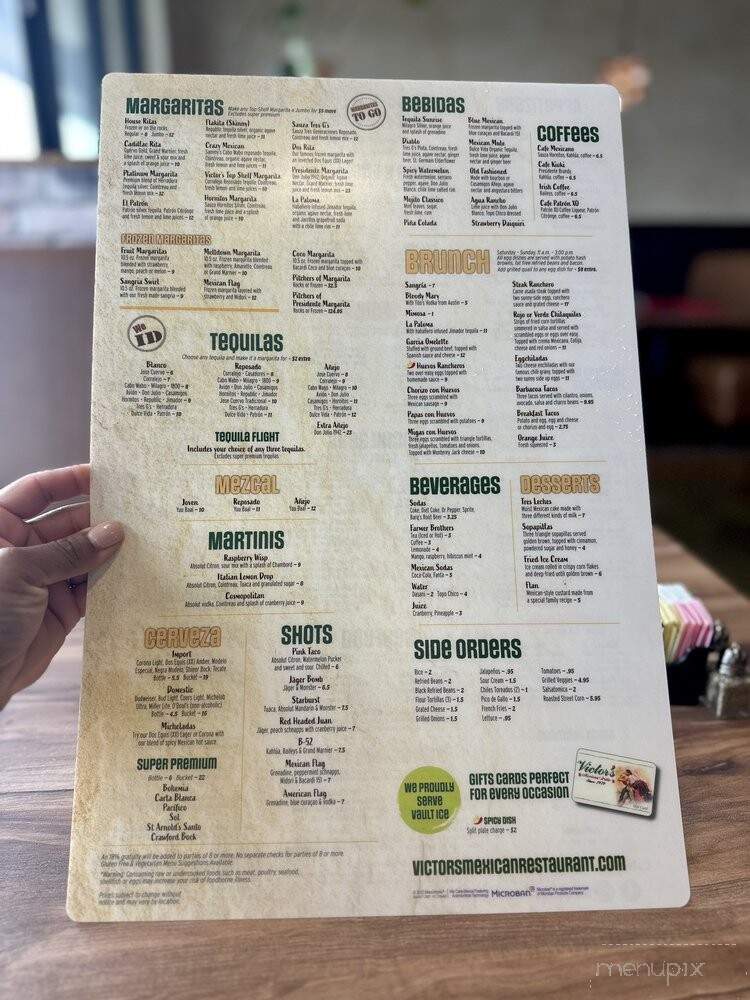 Victor's Mexican Grille - Katy, TX menu_pic