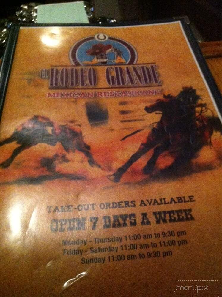El Rodeo Grande - Prestonsburg, KY menu_pic