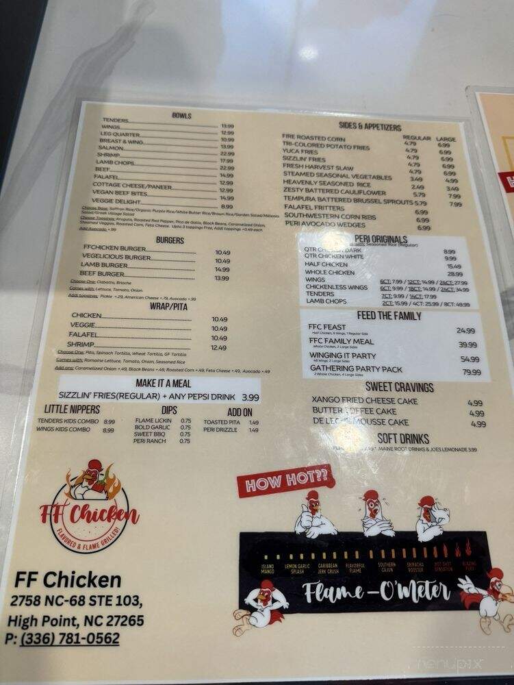 FF Chicken - High Point, NC menu_pic