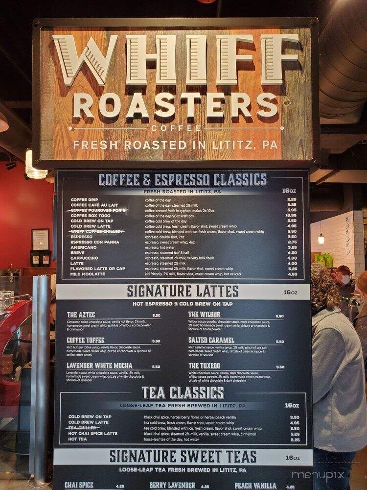 Whiff Roasters Cafe - Lititz, PA menu_pic