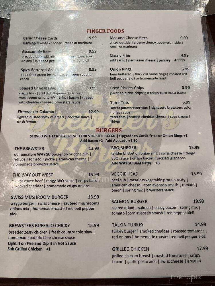 Brewsters Burger - Auburn, CA menu_pic