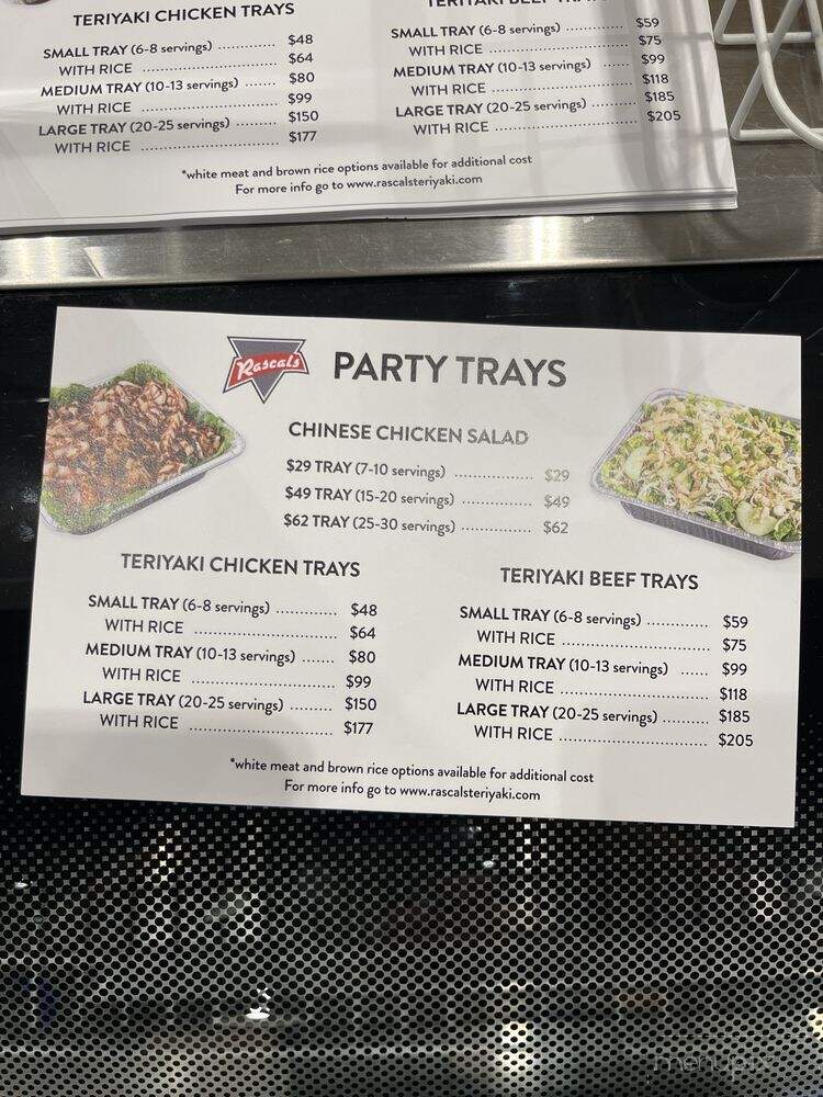 Rascals Teriyaki Grill - Carson, CA menu_pic