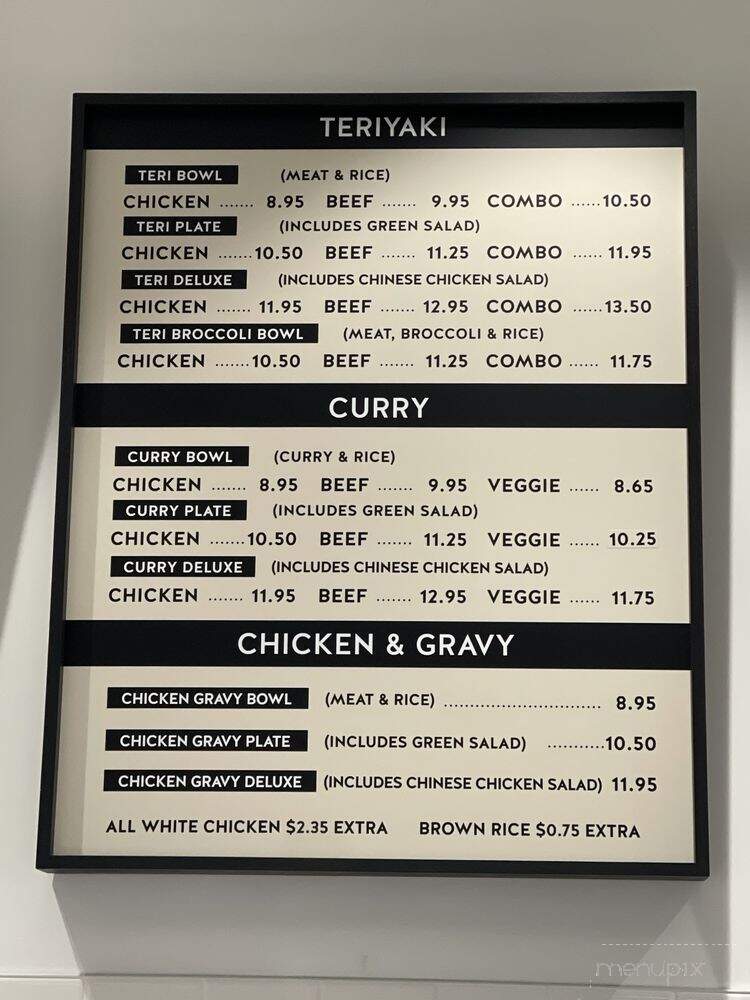 Rascals Teriyaki Grill - Carson, CA menu_pic