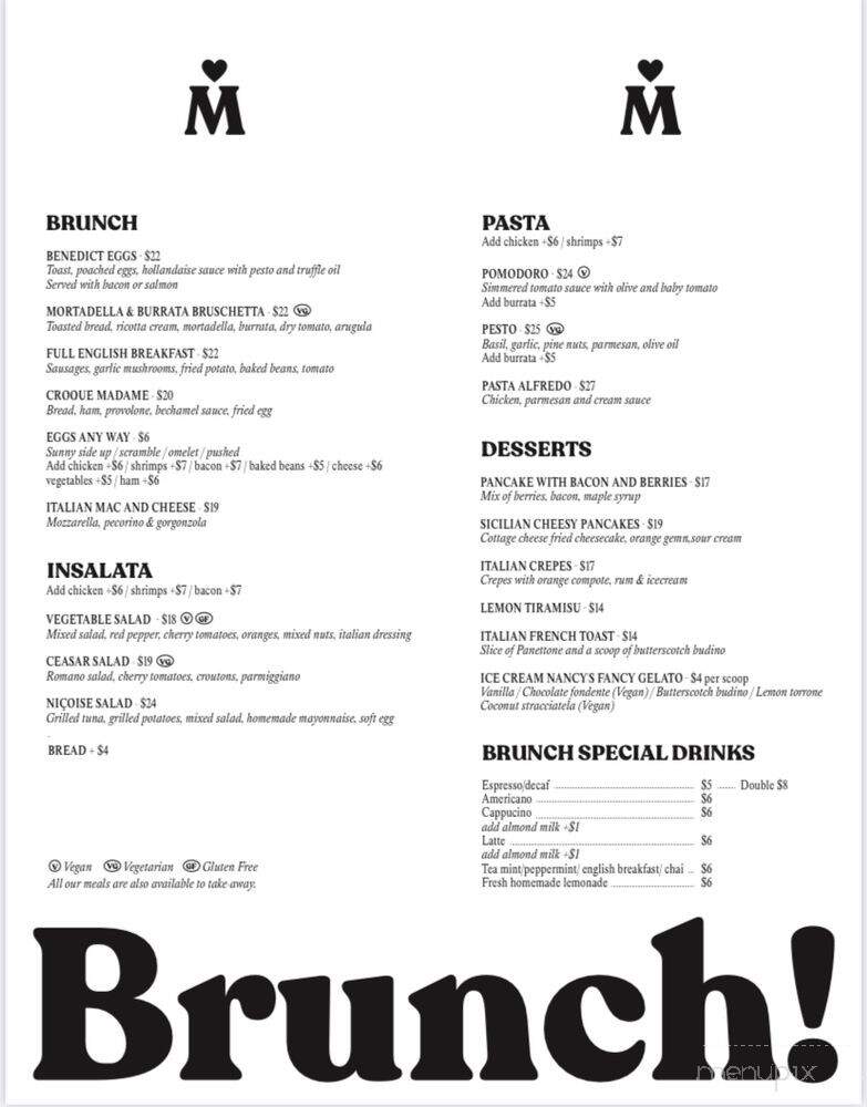 Mamma Gela - Los Angeles, CA menu_pic