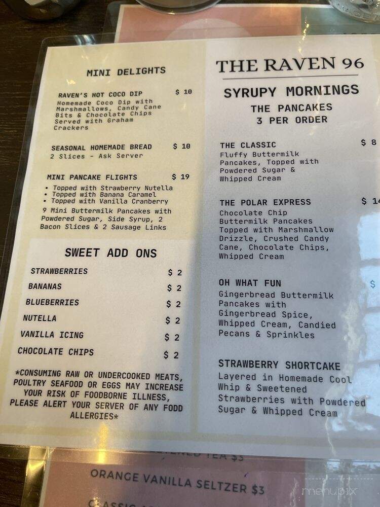 The Raven 96 - Easton, PA menu_pic