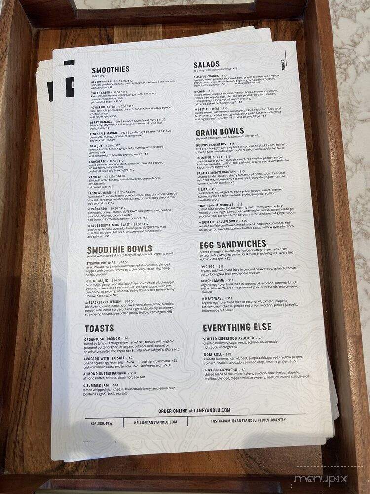 Laney & Lu - Portsmouth, NH menu_pic