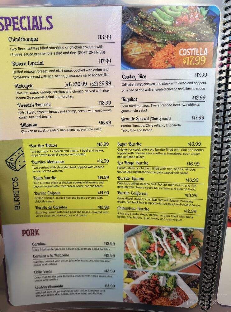 Riviera Maya - Dunnellon, FL menu_pic