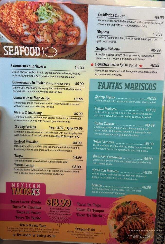 Riviera Maya - Dunnellon, FL menu_pic
