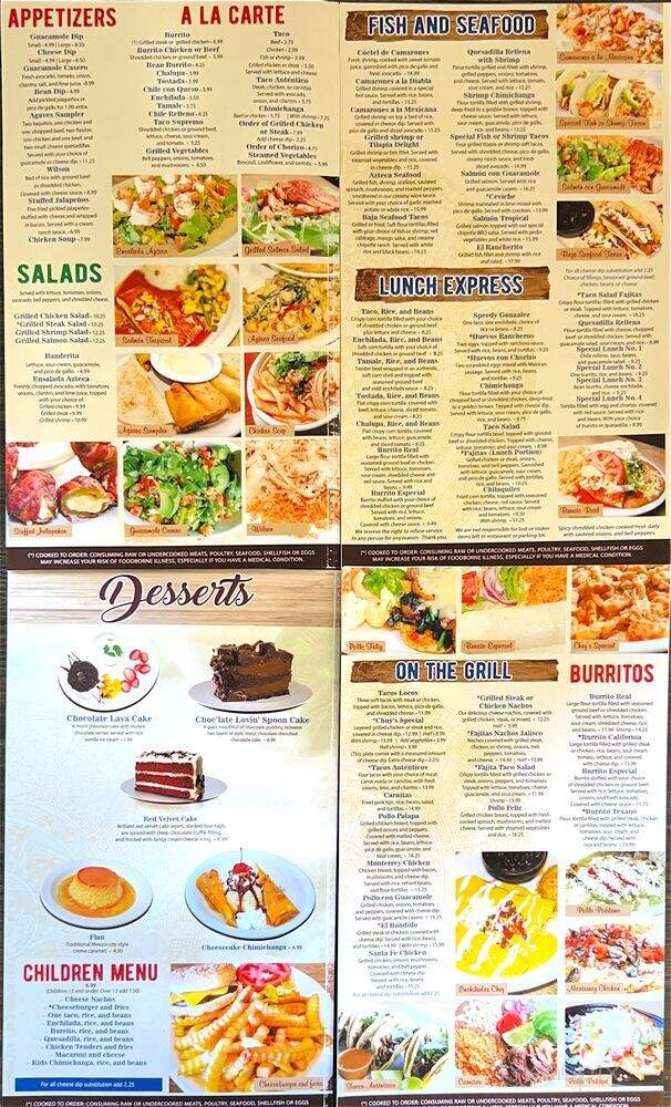 Terrazul Mexican Restaurant - Nashville, TN menu_pic