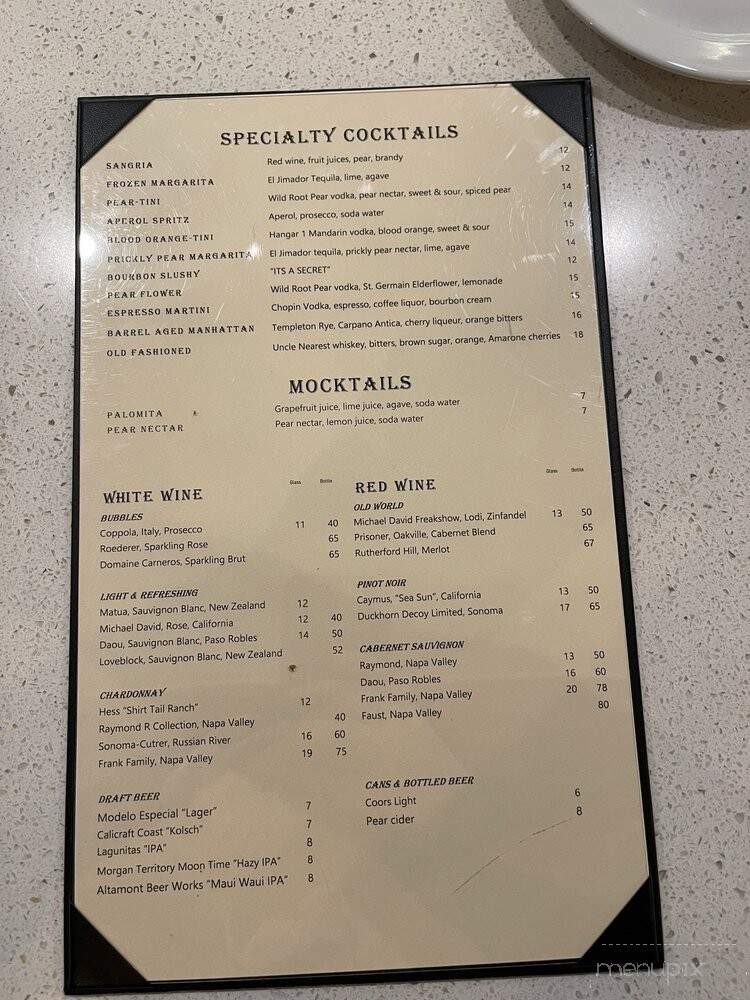 The Little Pear - Walnut Creek, CA menu_pic