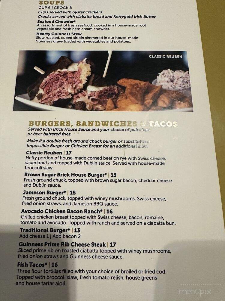 Olde Brick House - Cedar Rapids, IA menu_pic