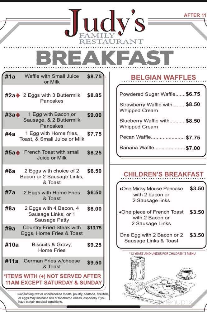 Judy's Family Restaurant - Canton, OH menu_pic