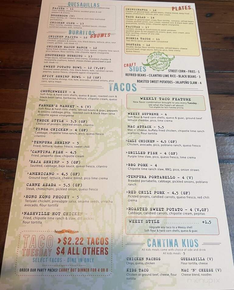 Local Cantina - Columbus, OH menu_pic