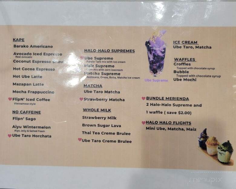 Flipn Boba - Denver, CO menu_pic