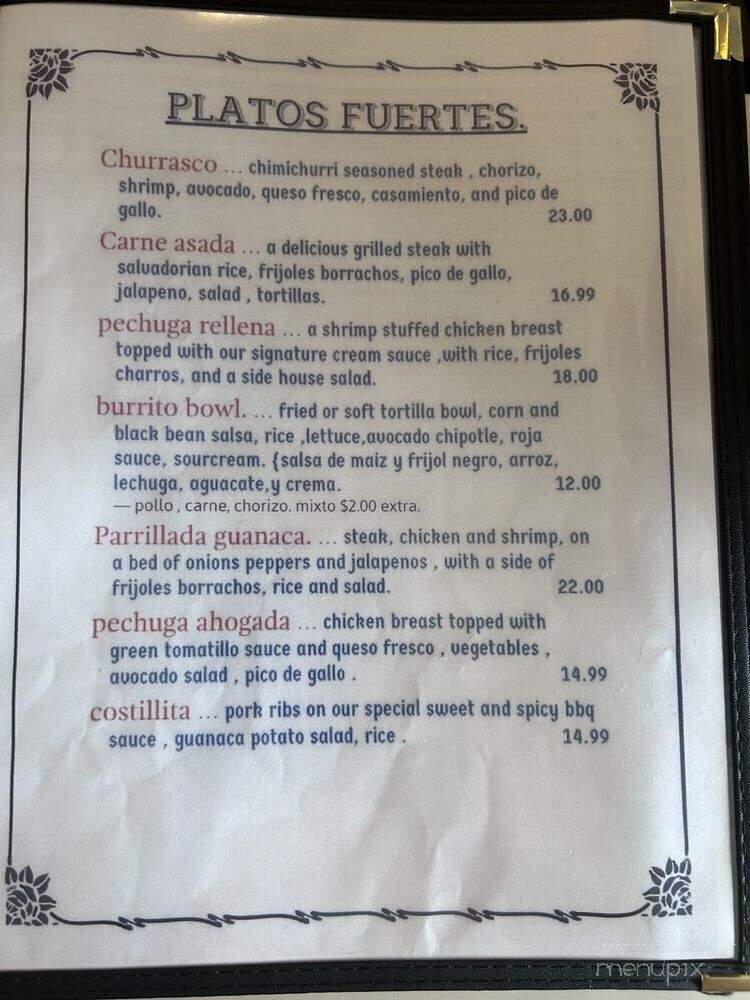 Guanaquitas 2 - Cleveland, OH menu_pic