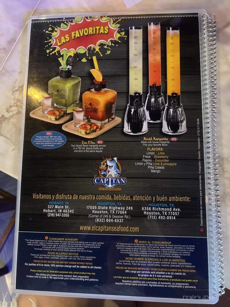 El Capitan Seafood & Mexican Grill - Houston, TX menu_pic