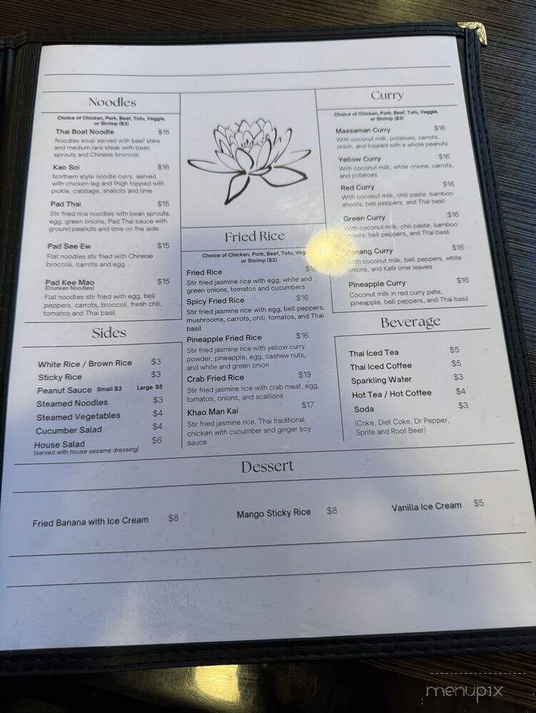 Aranya Thai Kitchen - Salt Lake City, UT menu_pic