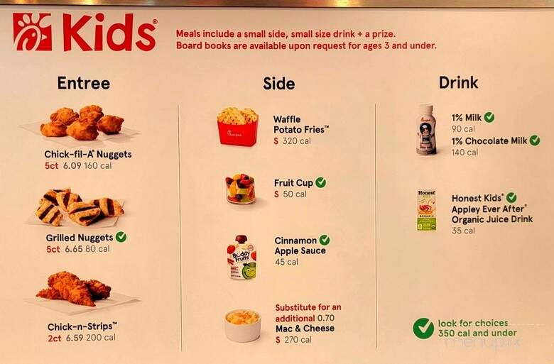 Chick-fil-A - Rowlett, TX menu_pic