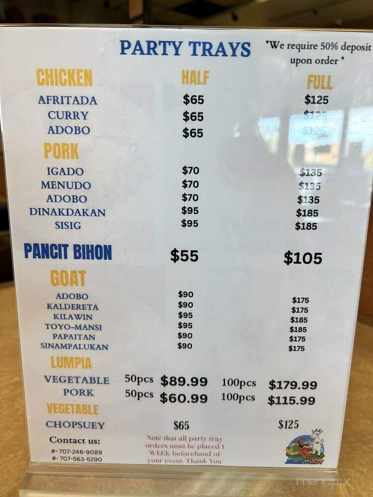 Just En Joy - Vallejo, CA menu_pic