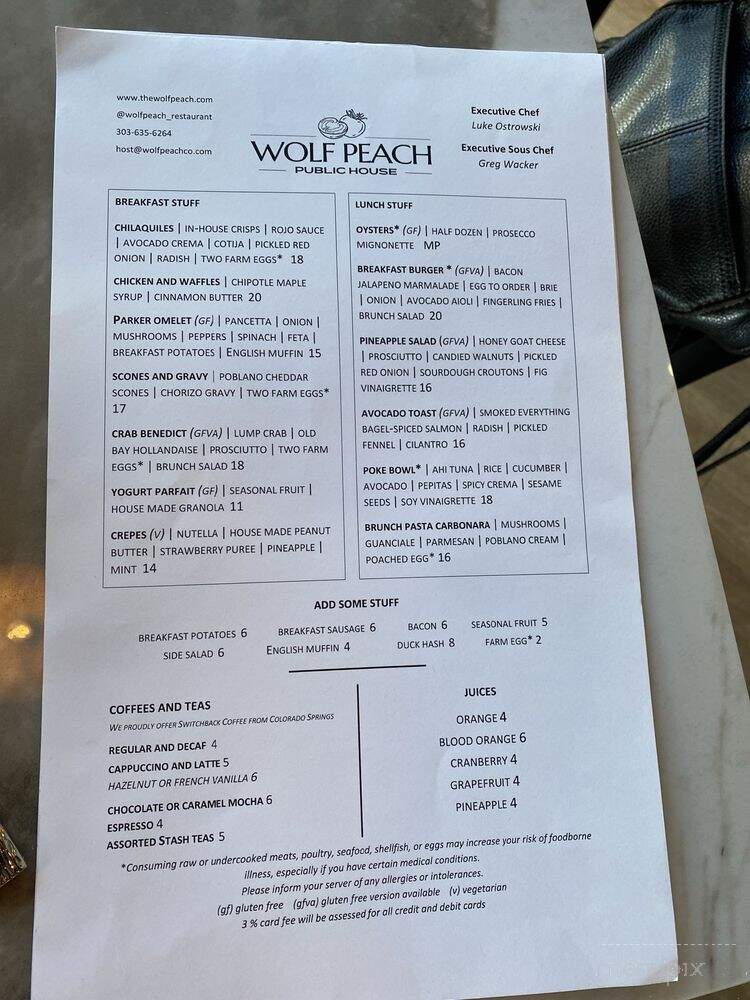 Wolf Peach Public House - Parker, CO menu_pic