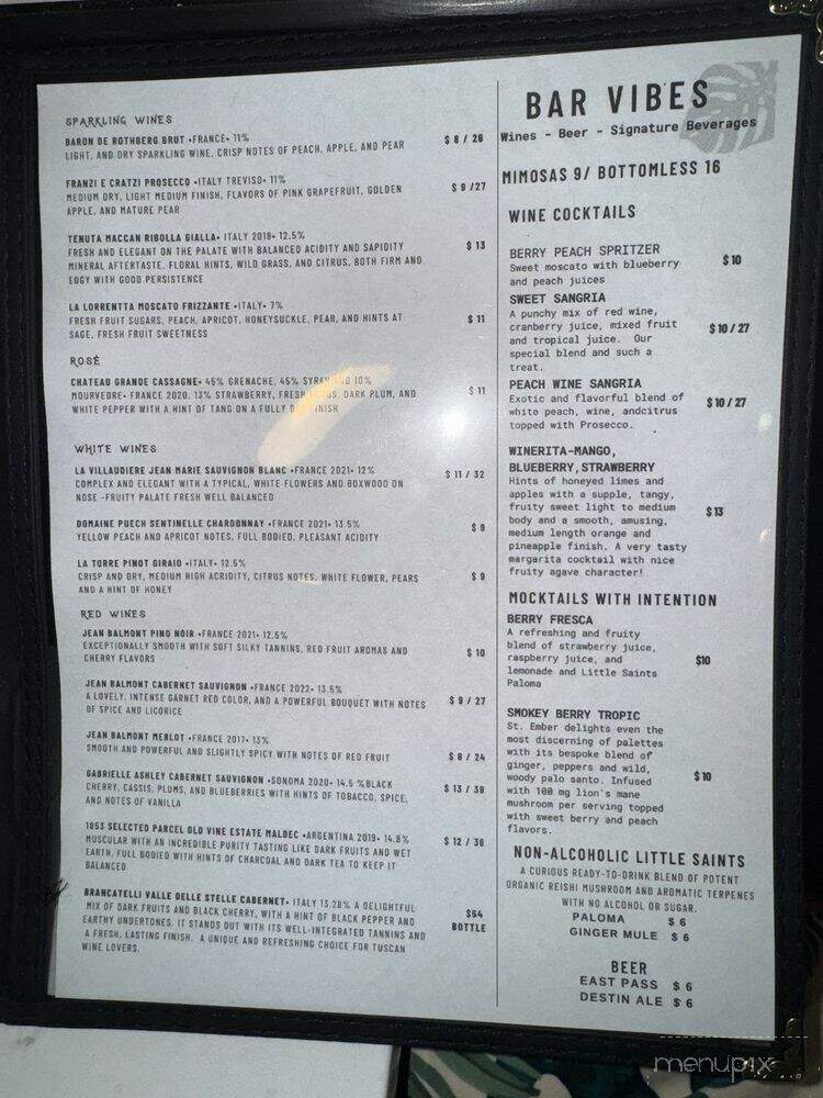 Vibe Vegan Bistro - Destin, FL menu_pic