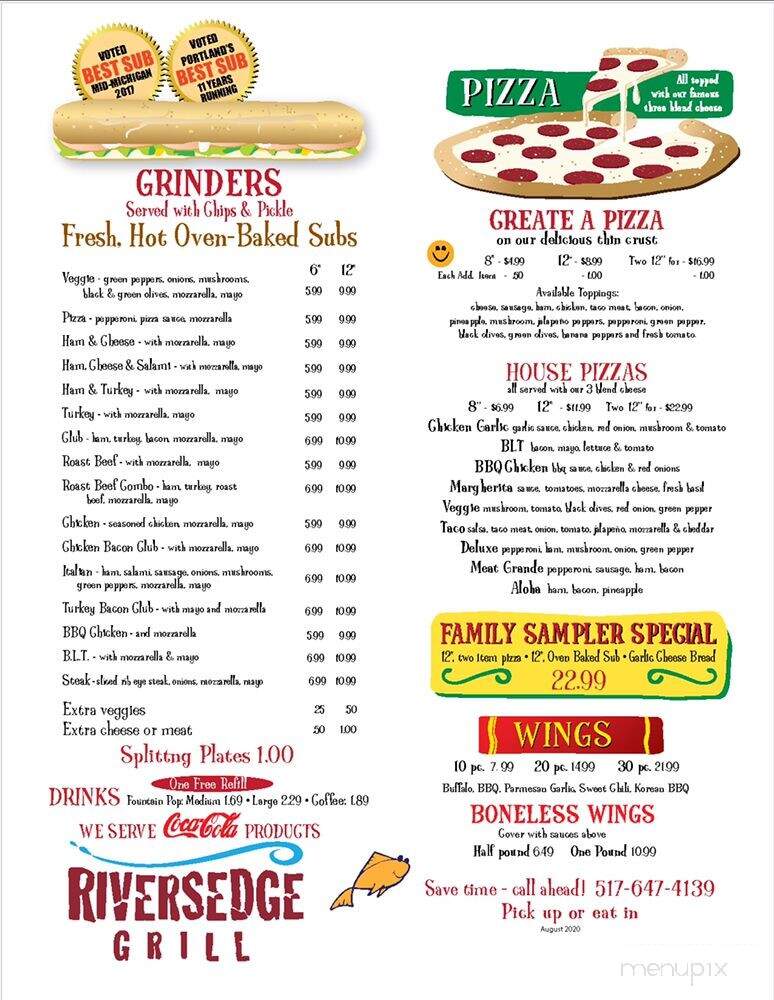 Riversedge Grill - Portland, MI menu_pic