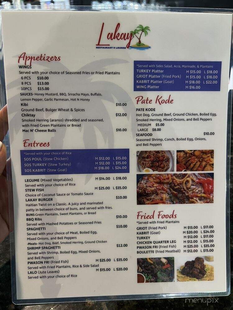 Lakay Restaurant & Lounge - Alafaya, FL menu_pic
