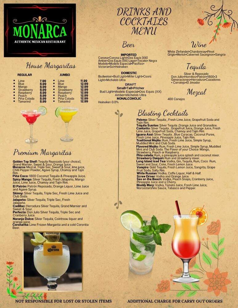 Monarca - Lexington, KY menu_pic