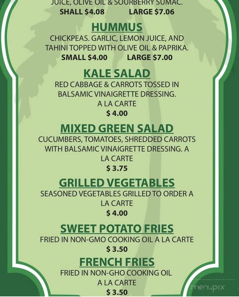 The Green Palm - Los Angeles, CA menu_pic