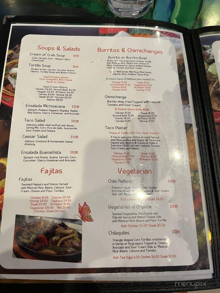 Buena Vista Mexican Restaurant - Philadelphia, PA menu_pic