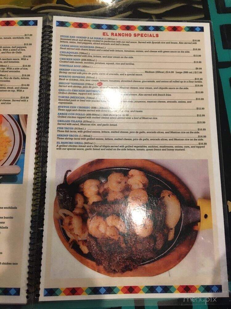 El Rancho Mexican Grill - Ponchatoula, LA menu_pic