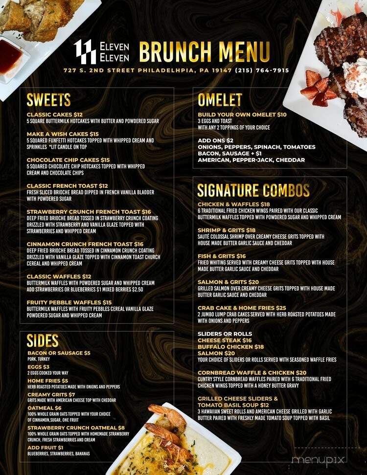 Eleven Eleven - Philadelphia, PA menu_pic