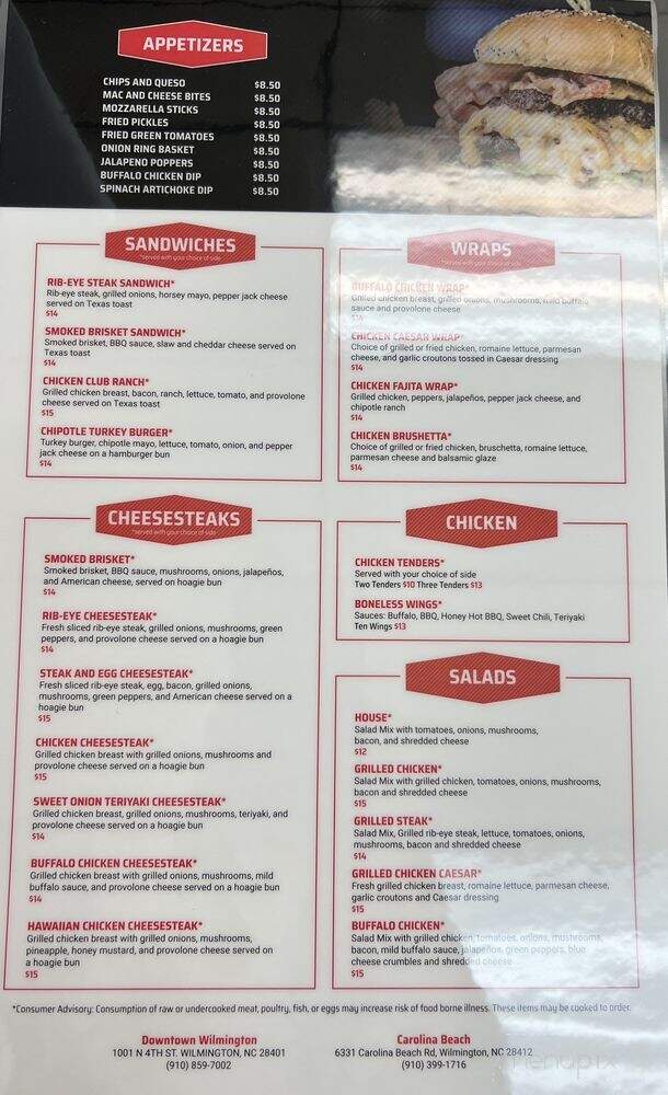 Angus Grill - Wilmington, NC menu_pic
