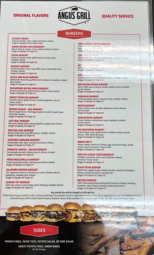Angus Grill - Wilmington, NC menu_pic