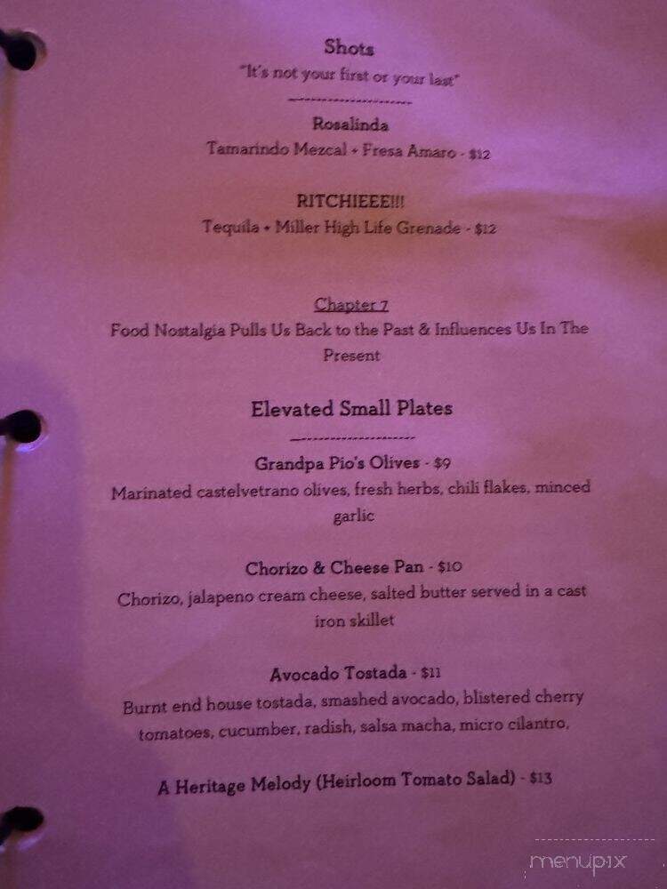 La Bamba Room - San Diego, CA menu_pic