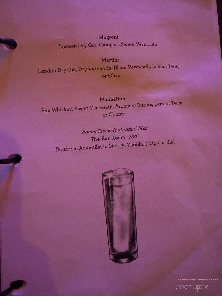 La Bamba Room - San Diego, CA menu_pic