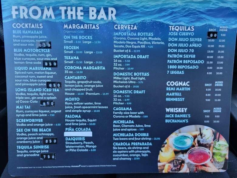 Pacifico Seafood and Grill - Burnsville, NC menu_pic