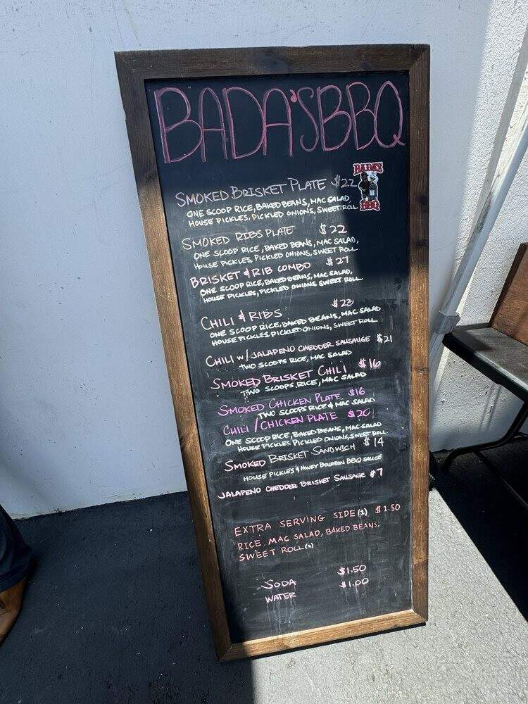 Bada's BBQ - Honolulu, HI menu_pic
