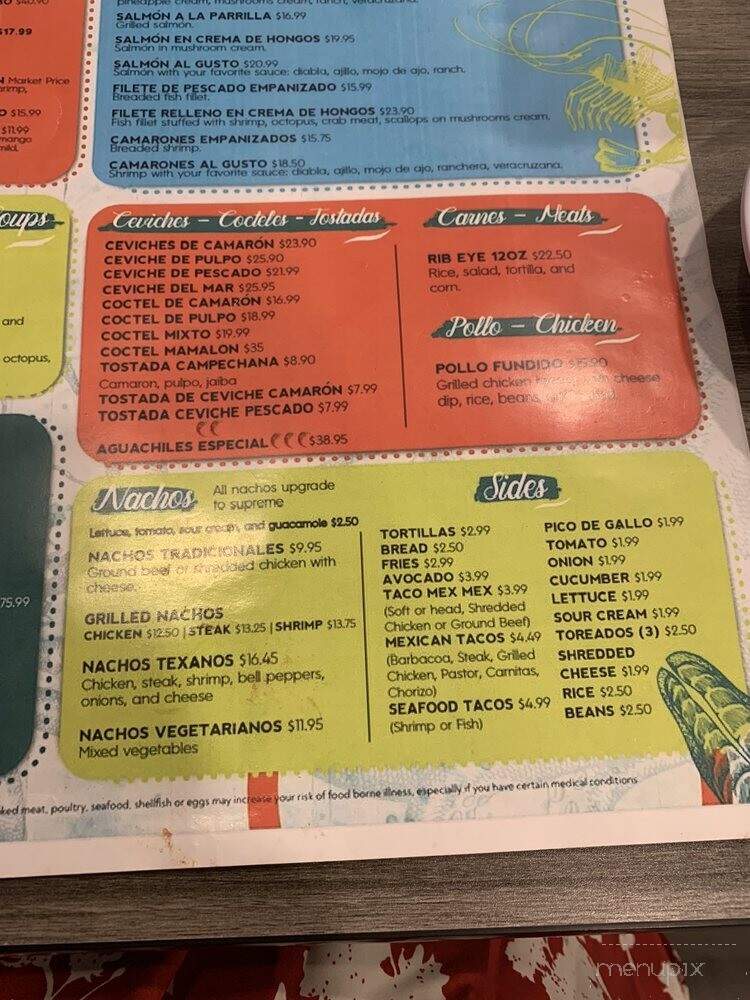 Mariscos Don Camaron - West Columbia, SC menu_pic
