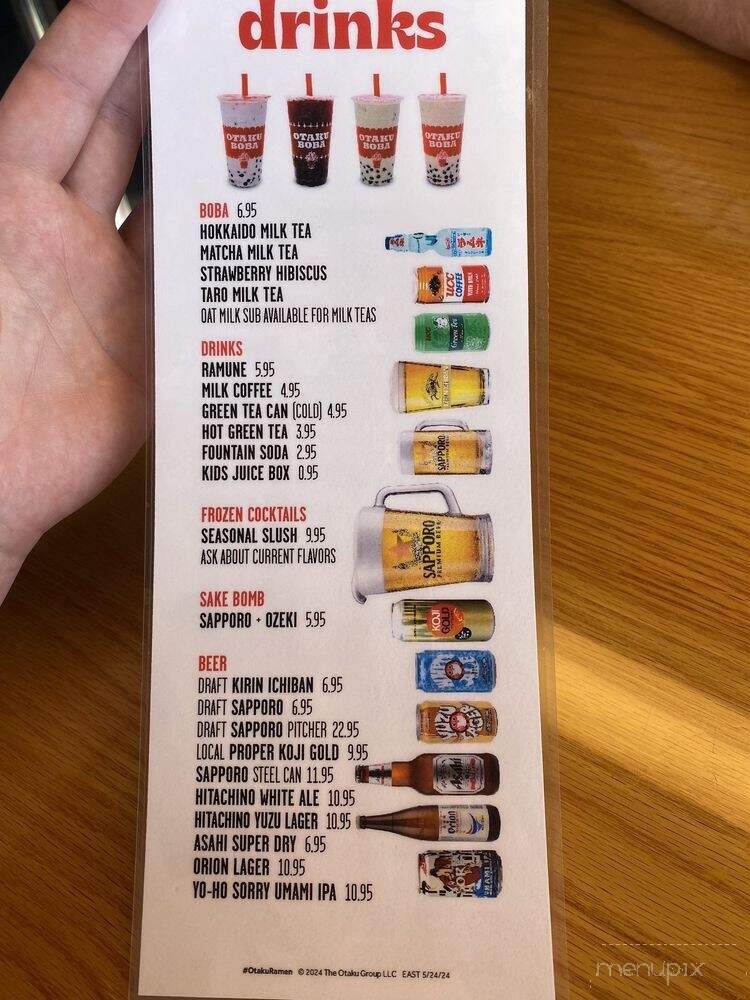 Otaku Ramen - Nashville, TN menu_pic