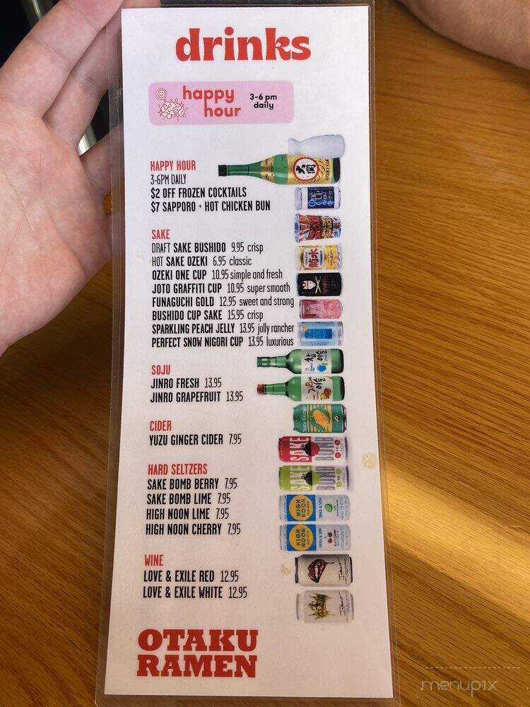 Otaku Ramen - Nashville, TN menu_pic