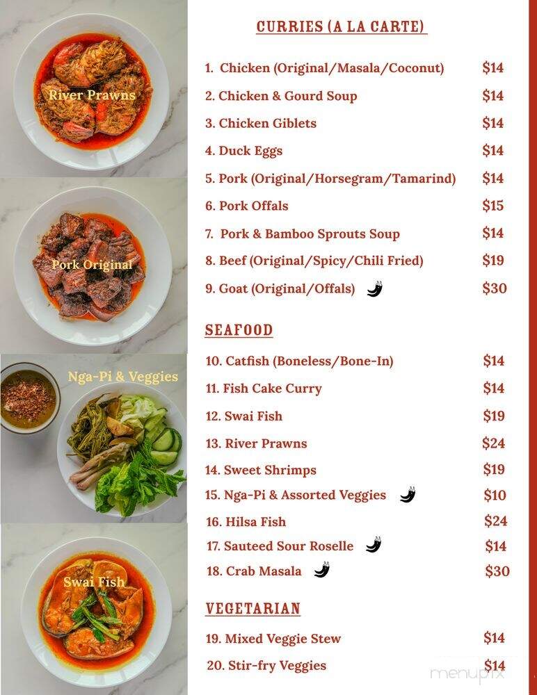 Mandalays Morning Star - Covina, CA menu_pic