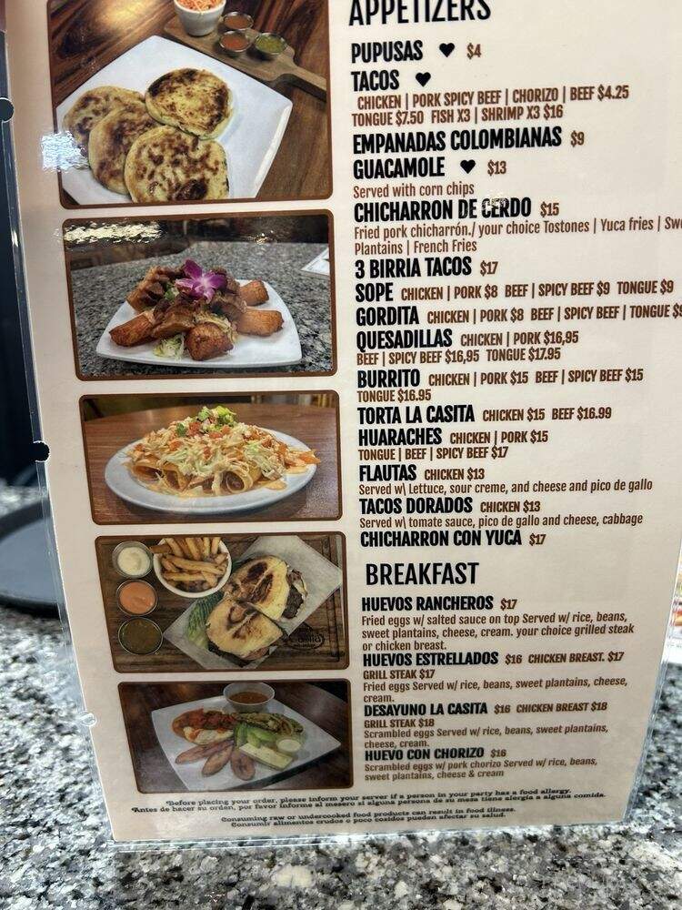 La Casita Del Sabor - Middletown, CT menu_pic
