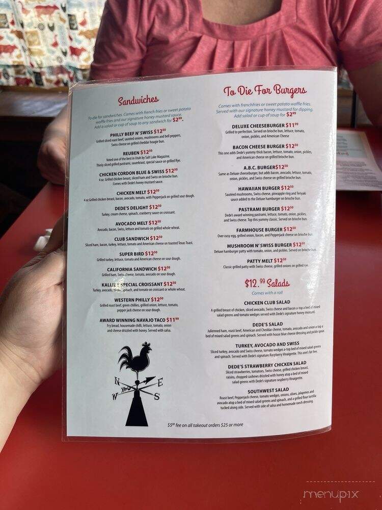 DeDe's Farmhouse Cafe - Parowan, UT menu_pic