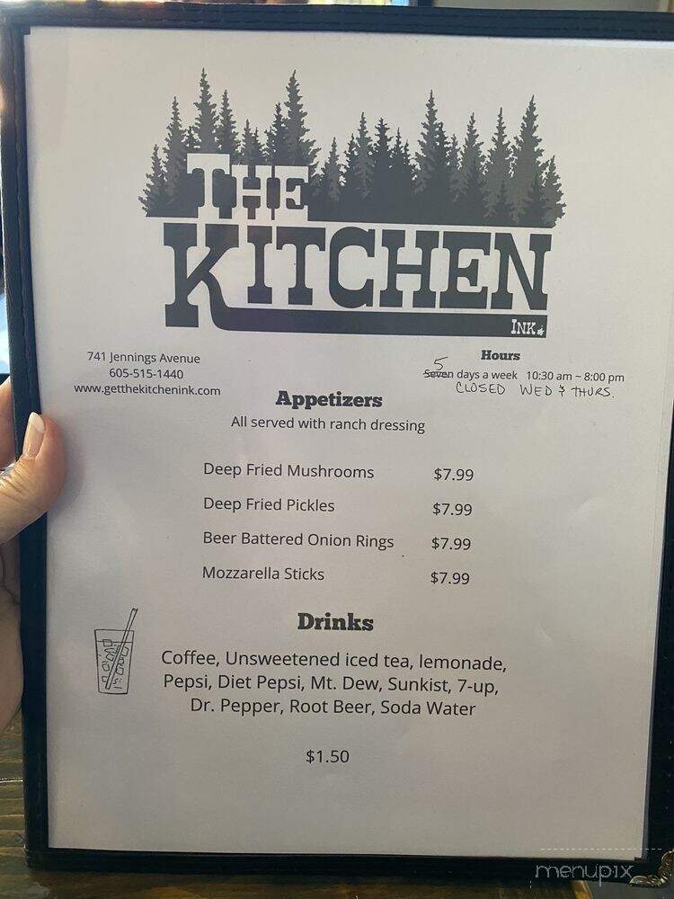 The Kitchen Ink - Hot Springs, SD menu_pic