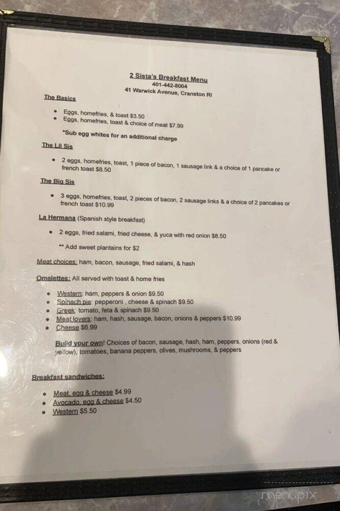 2 Sistas Catering - Cranston, RI menu_pic