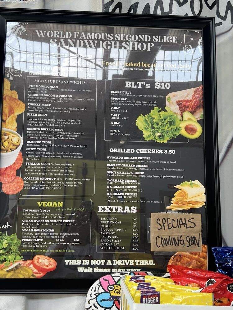 Second Slice Sandwich - Houston, TX menu_pic
